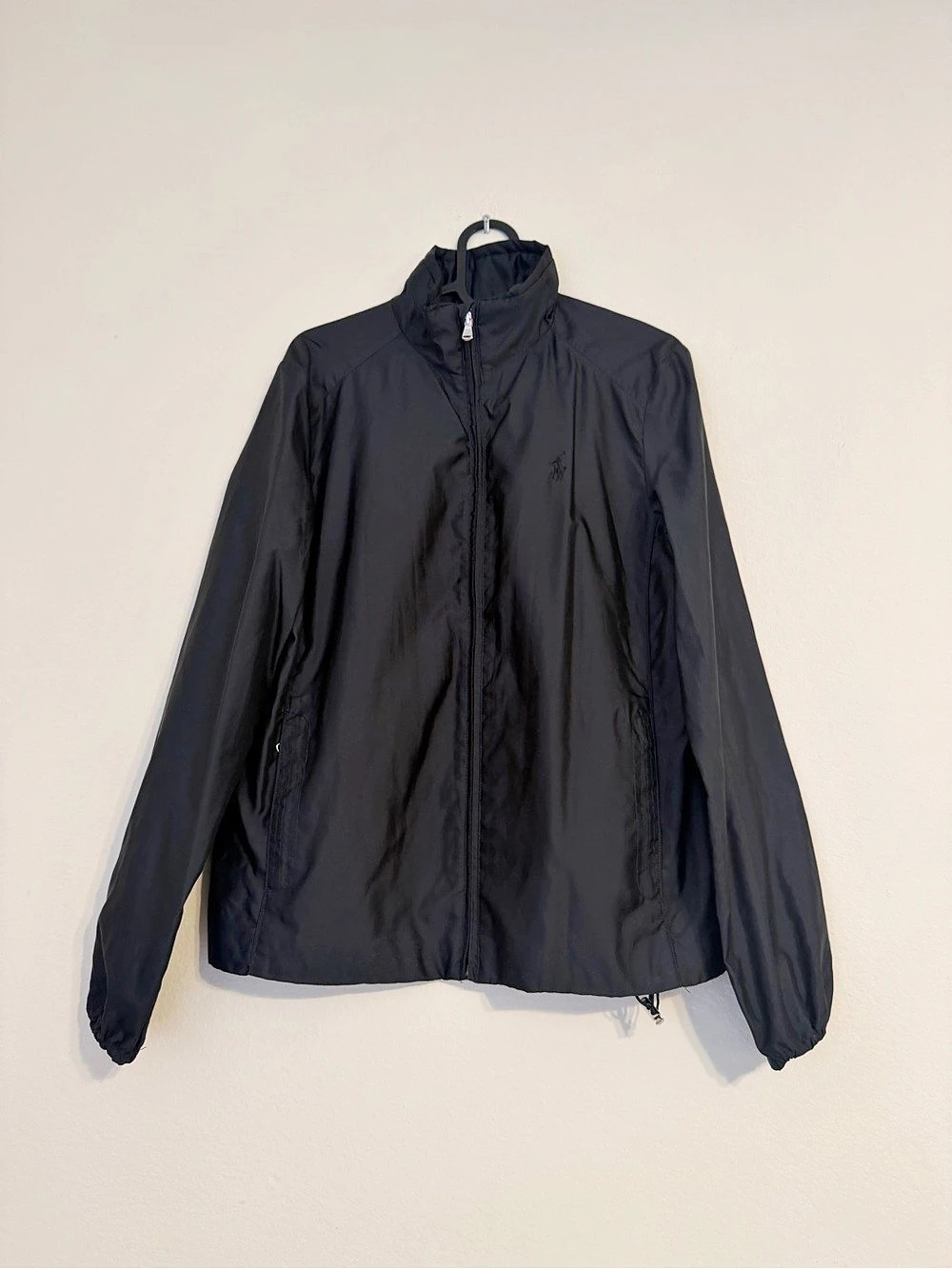 Ralph Lauren Golf Black Full Zip Lightweight Windbreaker Jacket Size M